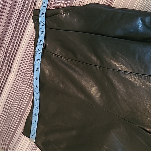 Dominic Bellissimo Vintage Black Leather High Waist Pleated Lined Pants Wmns 16 - Picture 13 of 16
